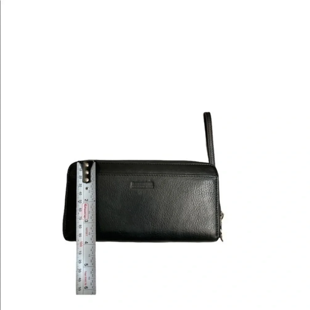 Levenger studded zipper clutch wristlet walker